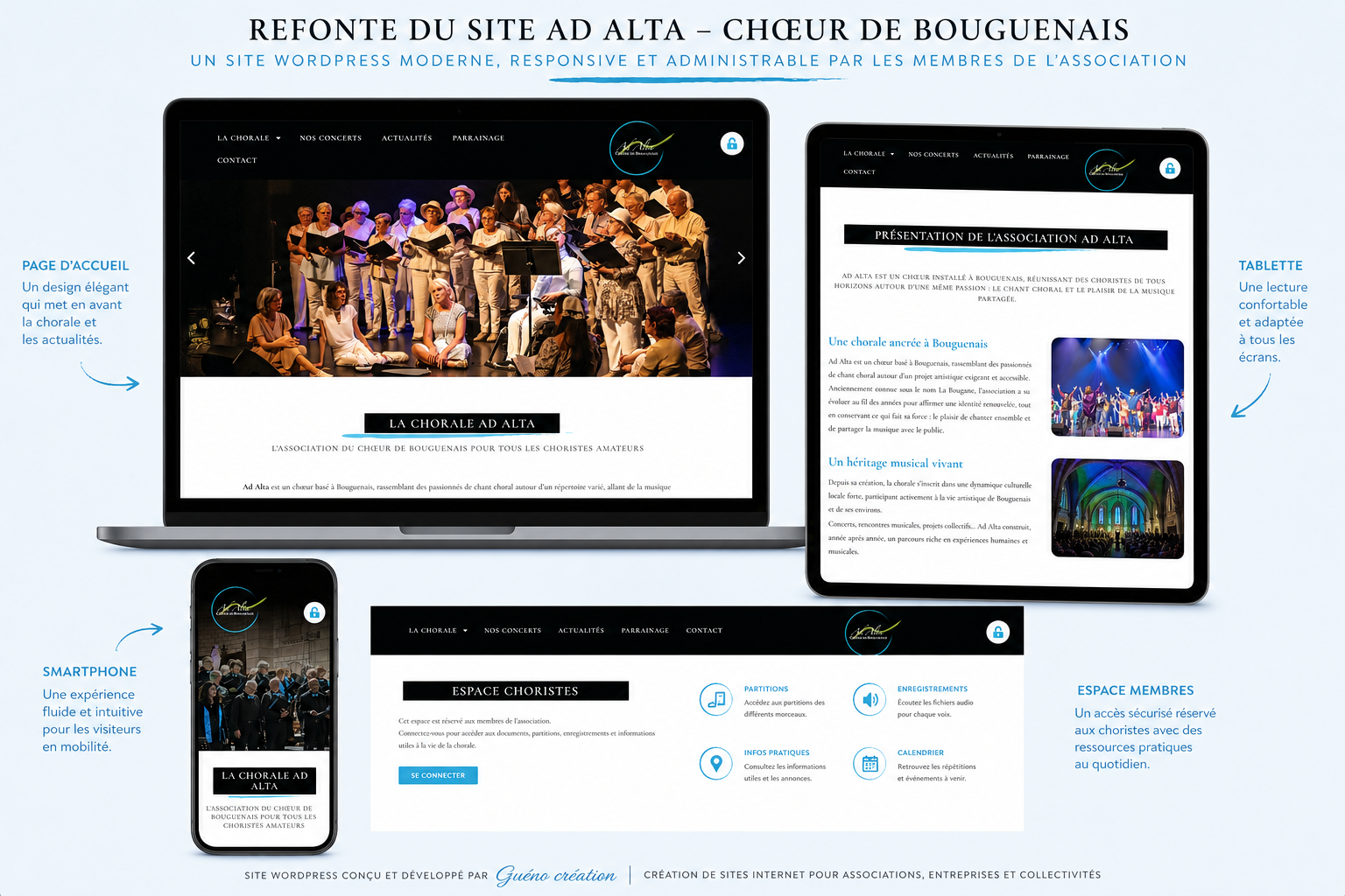 Refonte du site internet de l’association Ad Alta à Bouguenais